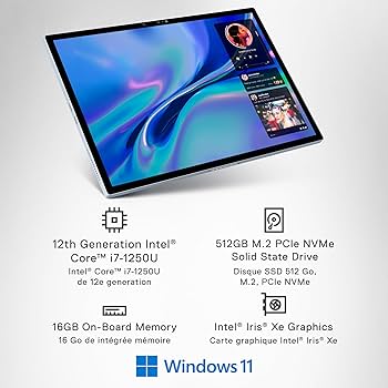 タブレット DELL - Dell XPS 13 9315 2in1 i5 16GB 512GB Dell XPS 9315 2-in-1 Laptop - Dell XPS 13-inch 2-in-1 Laptop